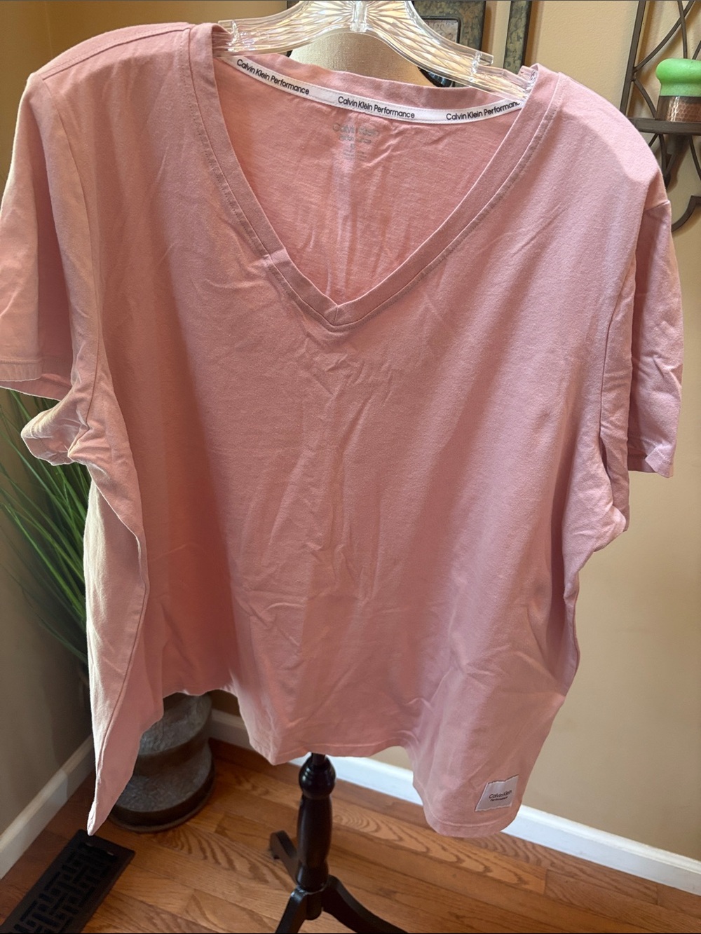 Calvin Klein Performance Women’s Pink V-Neck Tee